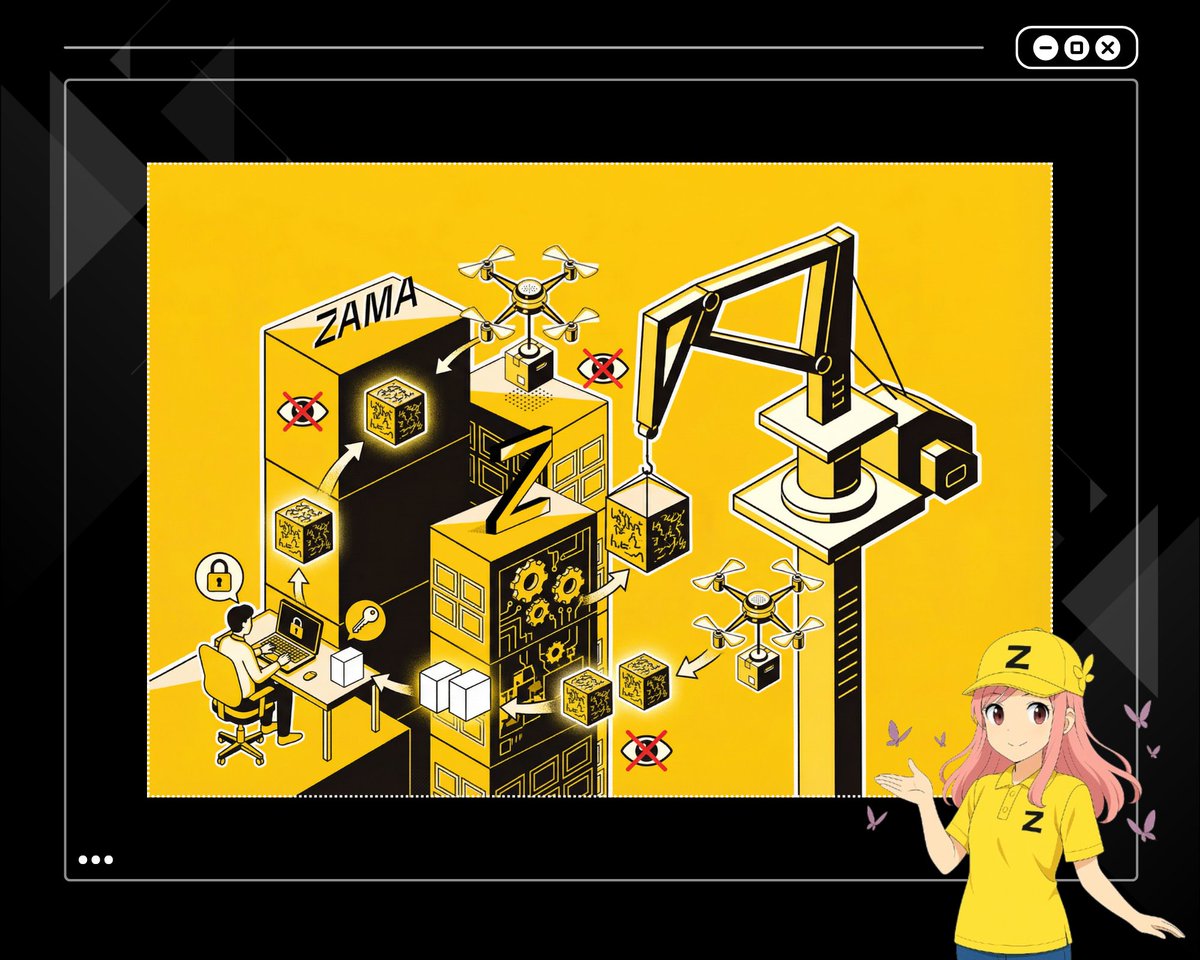 Jiiraa_Ji's tweet photo. .@zama's FHE is wild.

– You encrypt your data locally.
– You send this mess to a server.
– The server runs a smart contract on this gibberish.
– Your encrypted results come back.
– Only you decrypt the answer.
–  No one peeks.

#ZamaCreatorProgram https://t.co/JiZmbRt4gY