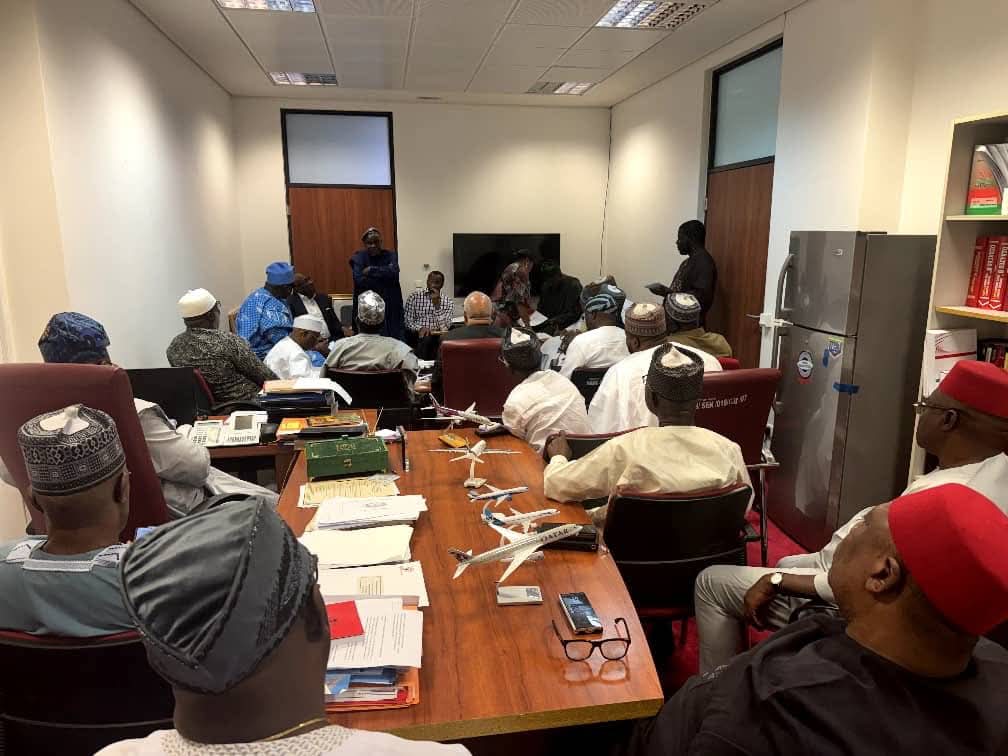 BuhariOyoNorth's tweet image. Sequel to the motion that i moved on the hike in price of airfares and multiple tariffs by airlines in the country. The Airline Operators of Nigeria (AON), led by High Chief Allen Onyema, met with the Senate Committee on Aviation and Aerospace Development.