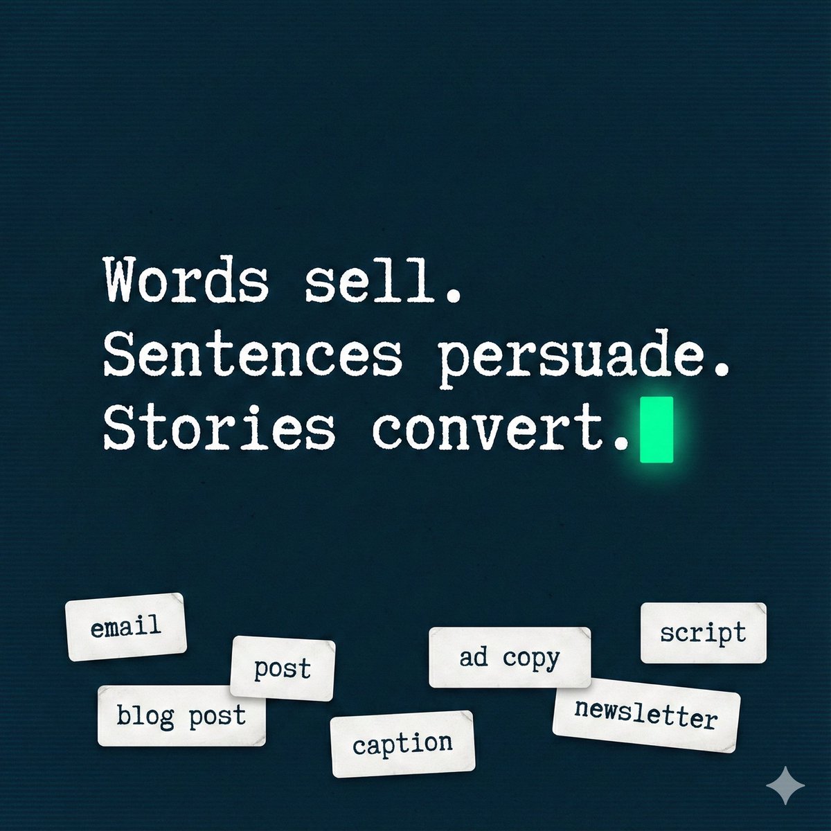 moazamalix's tweet photo. What's the best piece of copy you've ever seen? Share below 👇
.
.
.
.
#contentwritting #contentwriter #contentwriters #contentwritingtips #contentmarketing #content #contentstrategy #copywriting #copywriter #ghostwriting #ghostwriter #ghostwriters #ghostwritingservices https://t.co/MuWLXLsPUR
