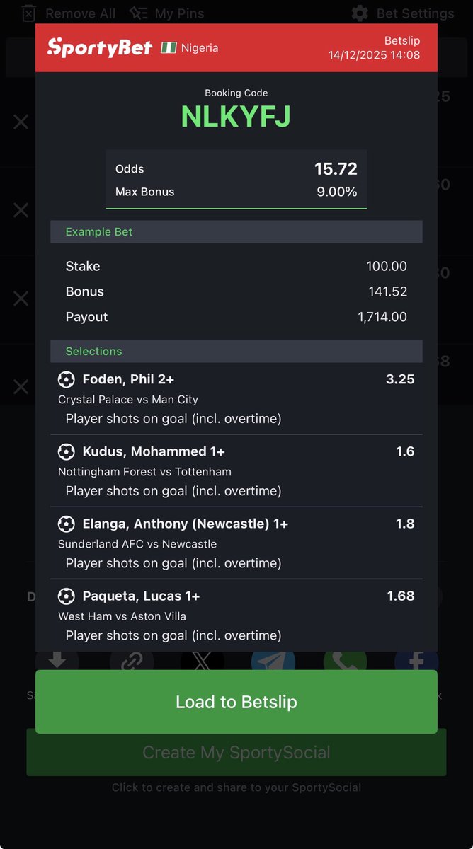 Nifesports's tweet photo. Player shot on goal
3 pm games

15 odds - NLKYFJ

Gamble responsibly 🔞

#Nifesports https://t.co/doq5oXORBD