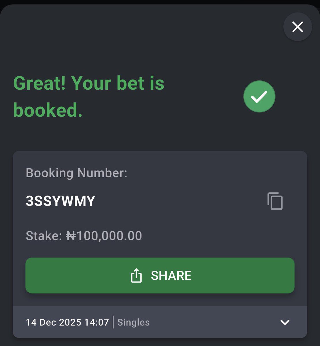 EASY BANGERS ON <a href="/Bet9jaOfficial/">Bet9ja: The home of #betBOOM! 💣</a> !!! 🎉🎉🎉

BETCODE ⬇️

2 ODDS -3SSYWMY

2 ODDS -3SSZ3ZD

3 ODDS -3SSZ7GJ

#Bet9jaCode