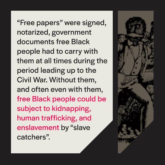 Black people walking around with free papers to protect themselves from ICE shows America is having a full circle moment