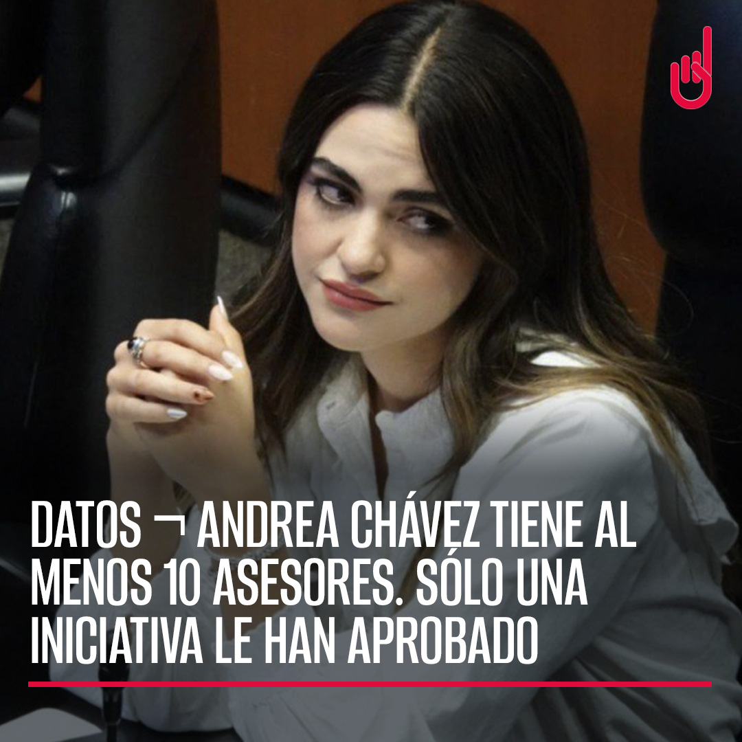 La senadora de Morena, Andrea Chávez Treviño, contó en los últimos dos años con al menos 10 asesores  para su trabajo legislativo en la Cámara Alta. Aún con esa ayuda, hasta ahora sólo suma cinco iniciativas propias y una sola aprobada sinembargo.mx/4735953/datos-…