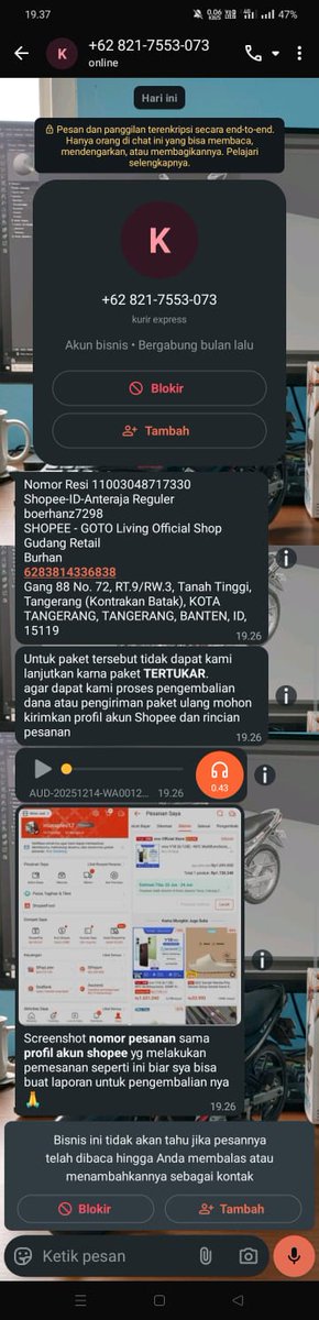 repez_26's tweet photo. @AnterajaCare wta...

Emang kalian kalo ada barang tertukar menghuni by WA trus VN pake bot???

Minta SS Rincian order sama SS profil akun shopee?? https://t.co/cV9whpMm7Z