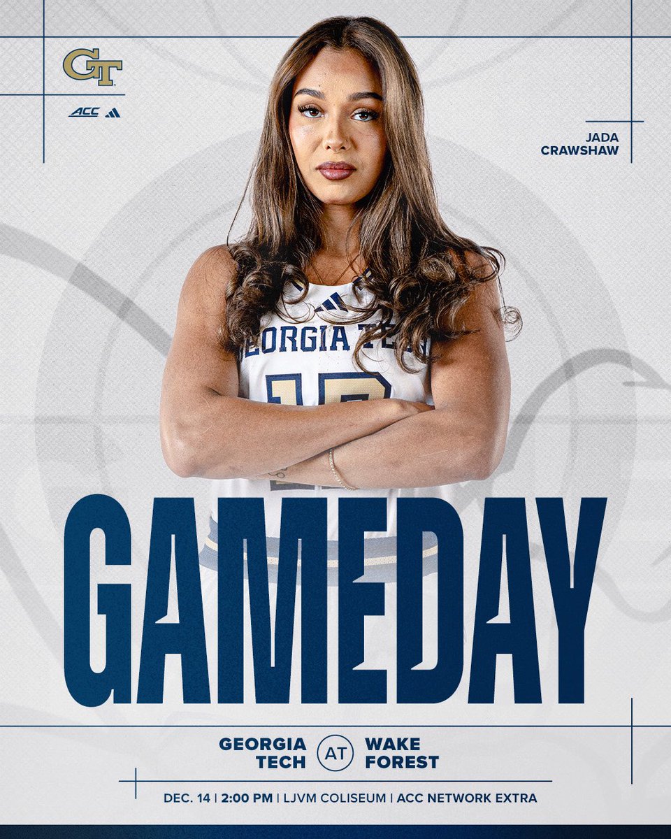 GTWBB's tweet image. ACC play underway 🗣️

🆚 Wake Forest
⌚️ 2:00 PM
🛣️ LJVM Coliseum
📺 ACCNX
📊 buzz.gt/WBBLIVE2526

#StingEm🐝