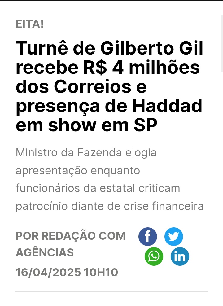 leolinshumor's tweet image. HAHAHAHAHAHAHAH

Eu amo quando uma estatal não dá lucro 🥰
