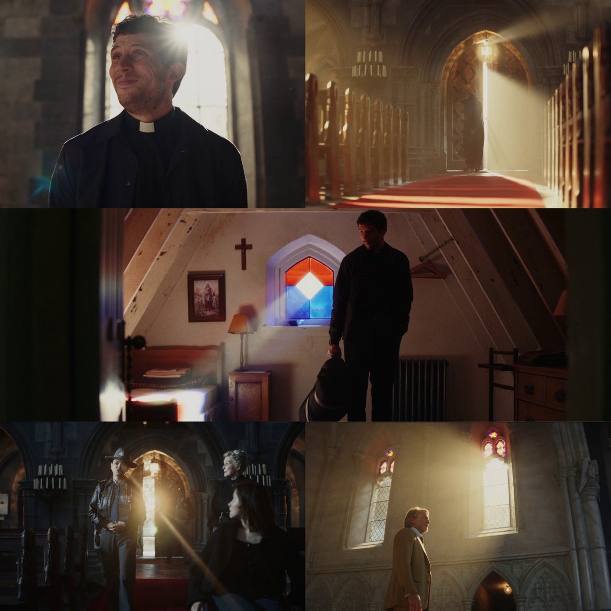 these sunlit shots in Wake Up Dead Man were mesmerizing