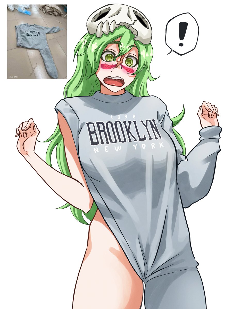RiRivArt's tweet photo. Nel trying it on... does it fit her? https://t.co/r7FRs1Gsus
