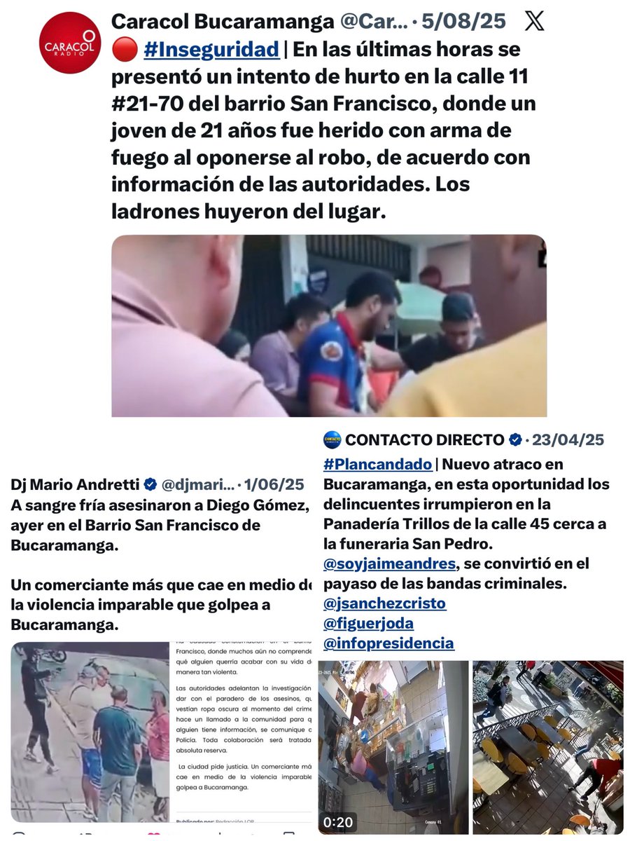 En las anteriores elecciones en #Bucaramanga nos prometieron seguridad y un fallido “Plan Candado” que nunca arrancó. 

Los sicariatos y robos de película, estuvieron a la orden del día en los 2 últimos años. 

Hoy los invito a que salgan a votar, por el candidato que sea, pero