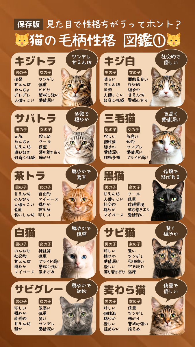 ここにうちの猫全ているけど当たっててすごい👏😳