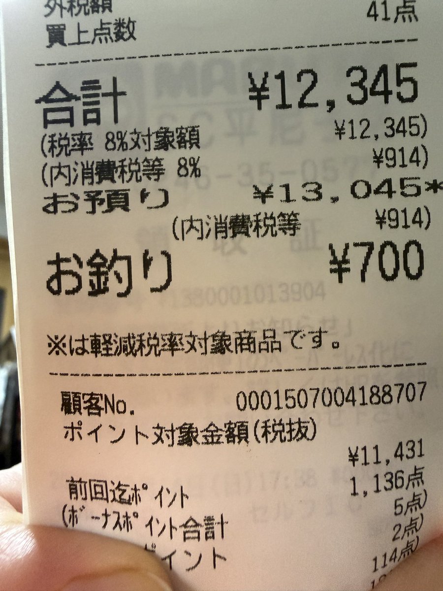 何もかも高いのよ
二人暮しでこのミラクルw
#会計金額