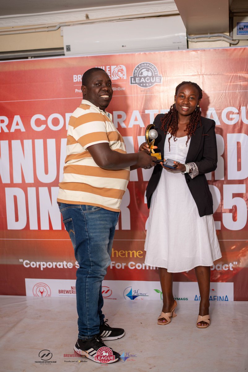 <a href="/crown_beverages/">Crown Beverages Ltd</a> <a href="/ADEAJOSHUA23/">JOSHUA ADEA ODONGO</a> <a href="/dfcugroup/">dfcu Bank</a> <a href="/downtownfclira/">Downtown Fc</a> <a href="/egolelawrence/">Egole Lawrence</a> <a href="/OlwolJr/">Ben Olwol</a> <a href="/UgandaRedCross/">Uganda Red Cross Society</a> <a href="/JaneRuth_Aceng/">Dr. Jane Ruth Aceng Ocero</a> <a href="/ubtsug1/">Uganda Blood Transfusion Service (UBTS)</a> <a href="/AquafinaUganda/">Aquafina Uganda</a> <a href="/premierleague/">Premier League</a> <a href="/NBLUganda/">Nile Breweries Ltd</a> Community impact beyond the game 
<a href="/UgandaRedCross/">Uganda Red Cross Society</a> voted CSR Team of the Season 2025, #LiraCorporateLeague . Your dedication to humanity, teamwork, and service truly reflects the power of corporate sport to change lives. Congratulations on this honour.