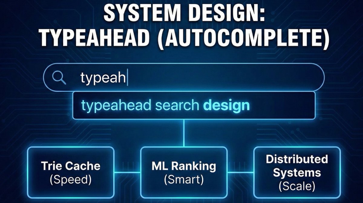 asmah2107's tweet image. Sharing my notes from how Typeahead Search works behind the scenes.

Covered :
&amp;gt; Scoping
&amp;gt; Data Structures
&amp;gt; ML Ranking
&amp;gt; Scaling (Replication)
&amp;gt; Edge Optimization.

Checkout my Substack 👇 
(Subscribe if it helps !)