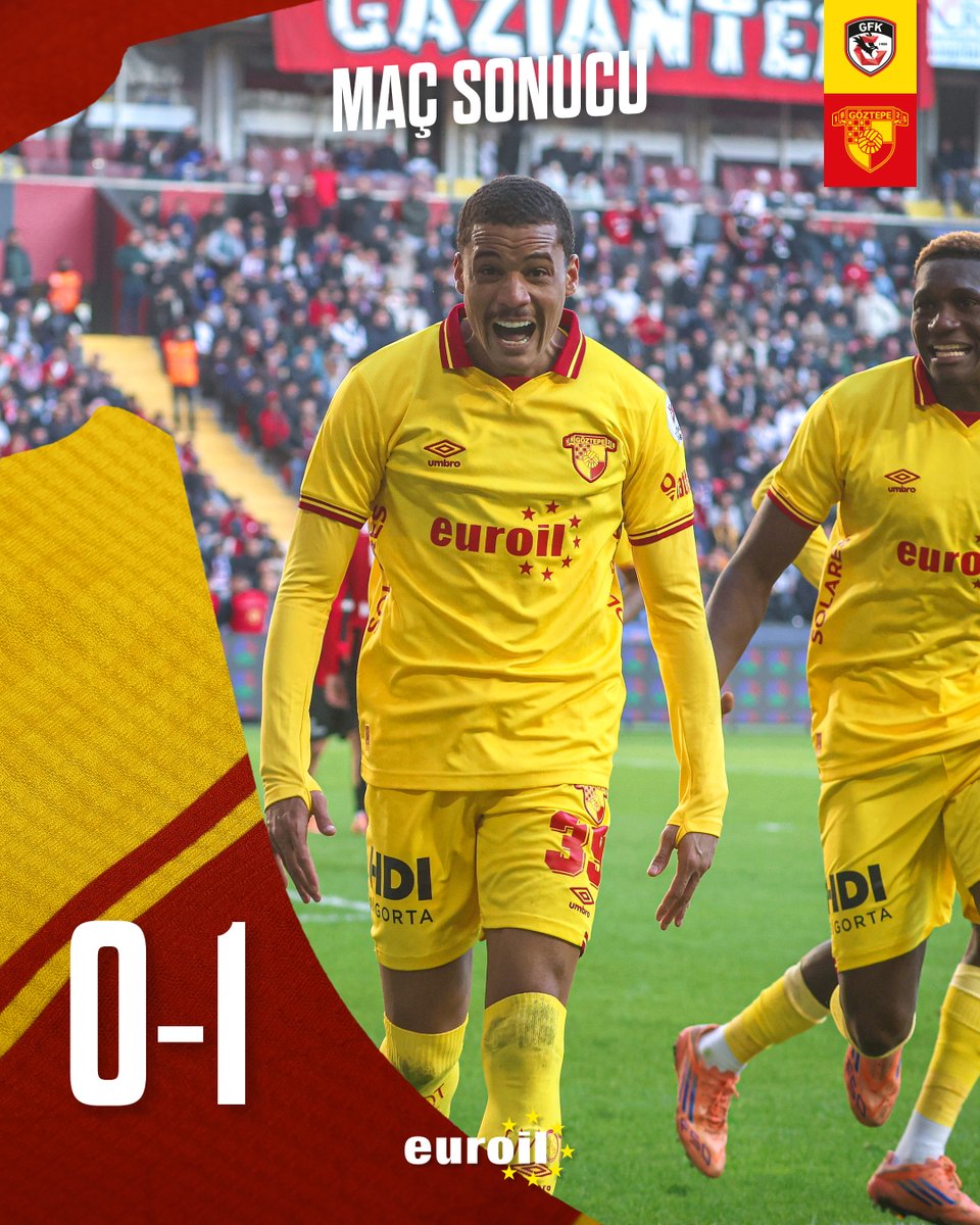 Gaziantep'te 3 puan bizim!💛❤

#Göztepe