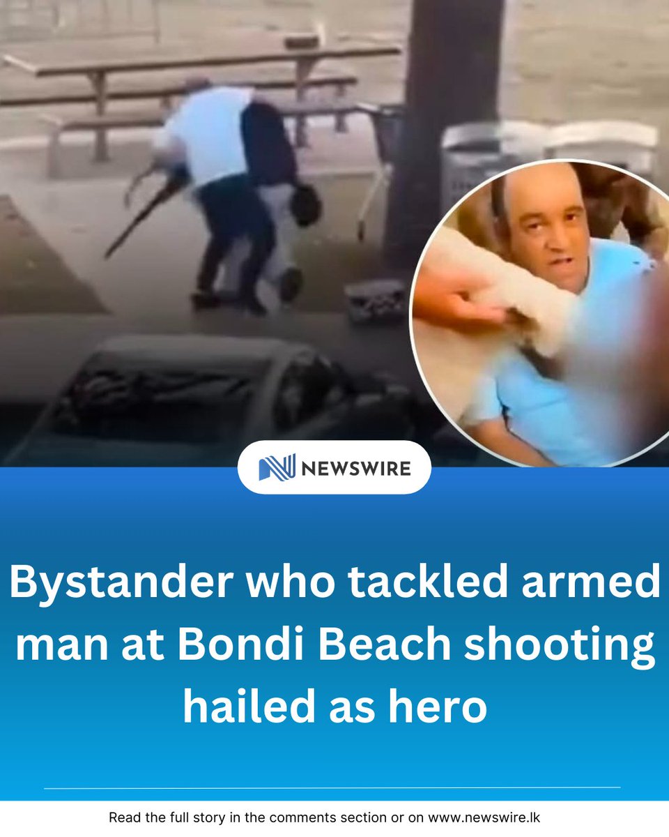 NewsWireLK's tweet photo. THE AUSTRALIA HERO ‼️

Ahmed El Ahmad, a 43-year-old father of two and fruit shop owner, is being hailed as a hero after bravely tackling one of the attackers during the Bondi Beach shooting.

He was later shot twice by a second gunman and is currently receiving hospital treatment. Authorities say he is expected to recover