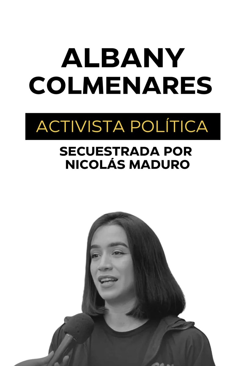 Danielalfnzo's tweet photo. @clippve @VenEsVenezuela ¡145 días de injusticia!

Alby Colmenares y Nikoll Arteaga, valientes dirigentes de Vente Venezuela en Carabobo, llevan 145 días secuestrados por el régimen por defender la libertad y el cambio en Venezuela.

#NavidadSinPresosPolíticos https://t.co/hfvB42D9Pi