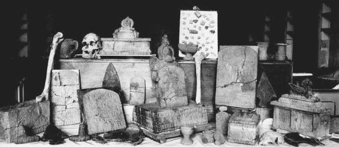 MoundLore's tweet photo. Between the 1890s–1920s, hundreds of carved “tablets” surfaced across Michigan… stone, copper, slate etched with pseudo-Hebrew, fake Egyptian motifs, Christian iconography, and invented scripts.

Most people stop at “hoax.”
That’s lazy.

What makes them interesting isn’t whether they’re ancient (they’re not), but how organized the deception was.

Same symbols.
Same theological themes.
Same regional clustering.
Same time window.

This wasn’t one bored guy with a chisel.

Evidence points to a coordinated religious-nationalist fabrication, tied to late-19th-century movements trying to retrofit America into a Biblical past… often to overwrite Indigenous history with a “chosen people” narrative.

Not ancient.
Not random.
Not harmless.

The relics are fake but the ideology behind them was very real. And it didn’t disappear.

That’s the part worth paying attention to.