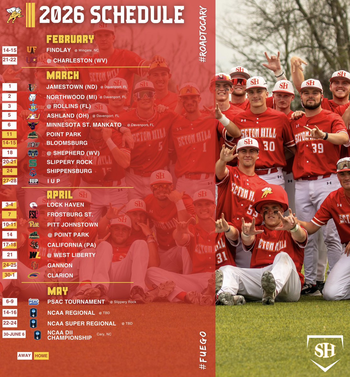 🗓️ 𝑻𝒉𝒆 ’𝟐𝟔 𝑱𝒐𝒖𝒓𝒏𝒆𝒚 
First pitch for the Griffs is two months away!

#FUEGO | #FourEightyFour