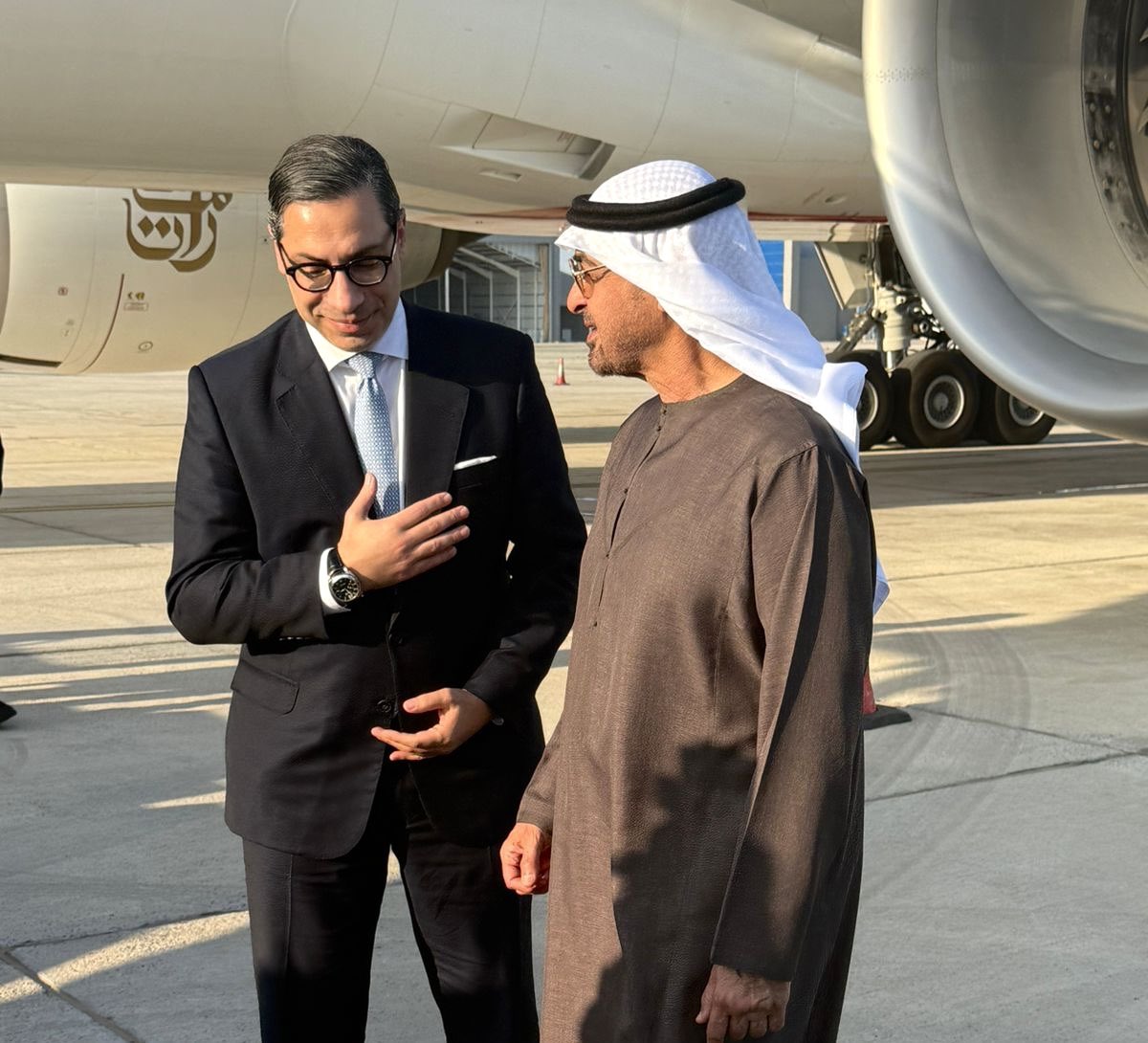 At Larnaka Airport, bidding farewell to the President of the United Arab Emirates, HH Sheikh Mohamed bin Zayed Al Nahyan after the conclusion of his historic visit to Cyprus.

@CyprusinUAE