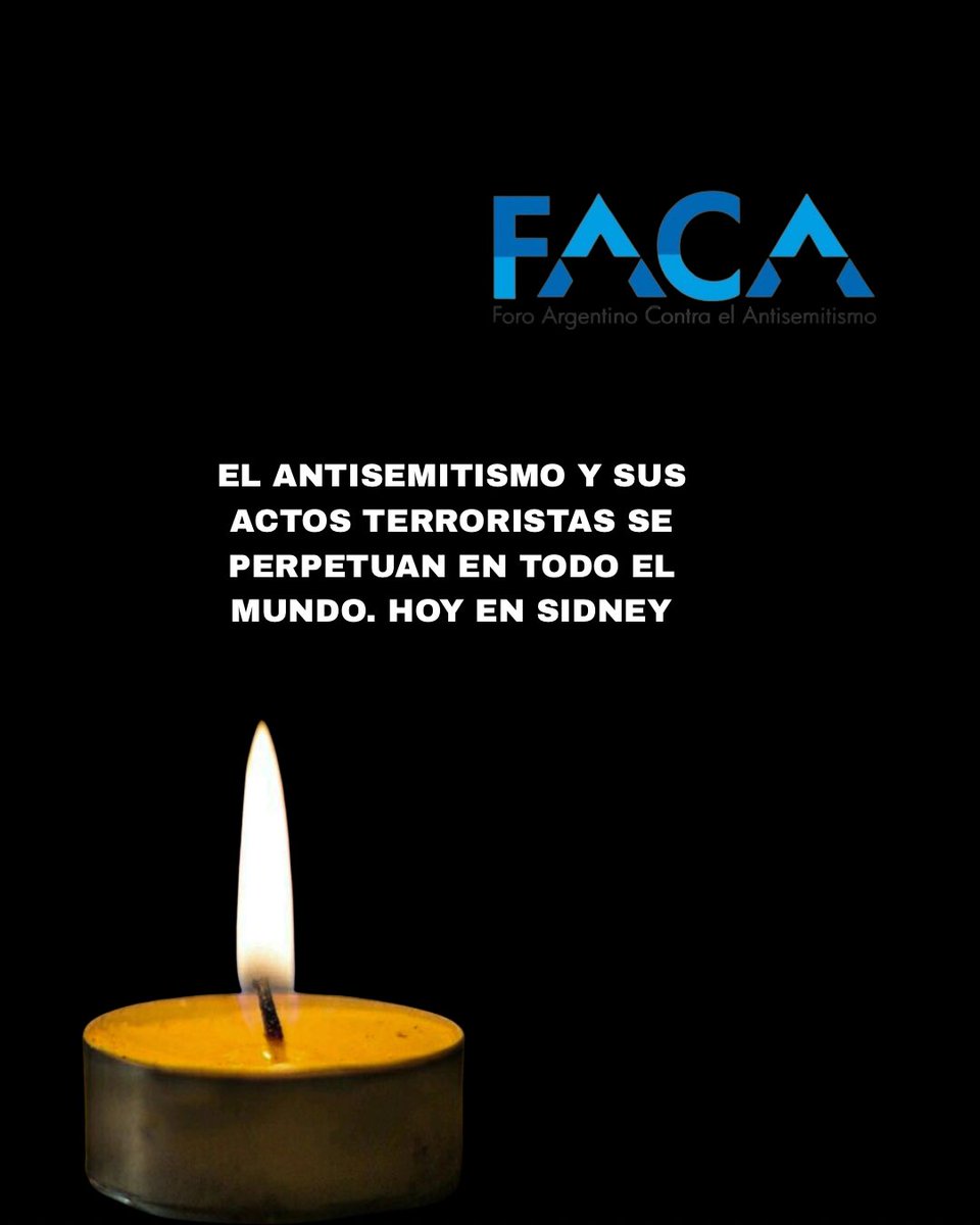Asesinados solo por el hecho de ser judíos en cualquier parte del mundo.

Hoy fue una celebración de Janucá en Sidney, pero mientras el mundo mire para otro lado, no vamos a terminar con el antisemitismo.