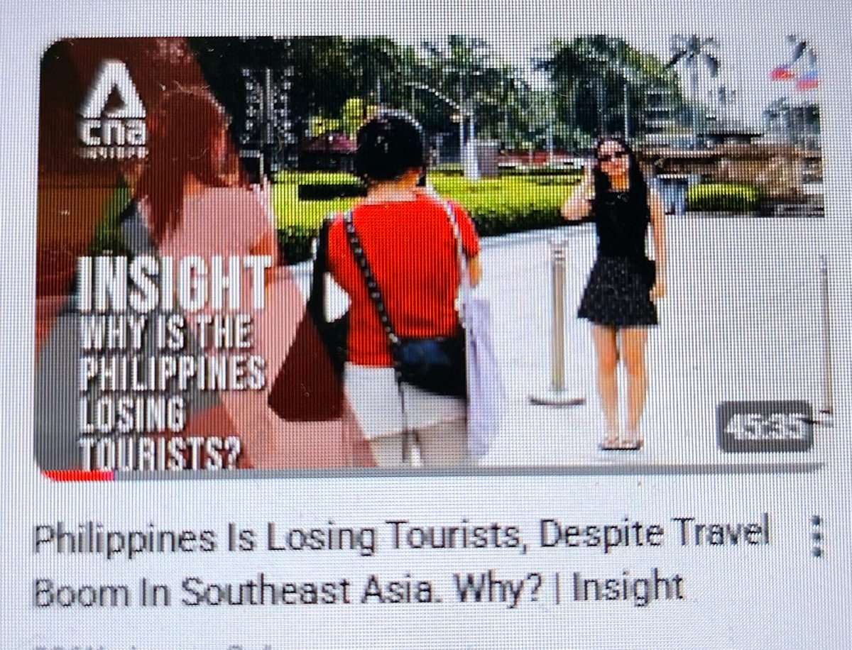 Philippines is losing tourists despite travel boom in Southeast Asia - CNA Insider 

I don't know what information does <a href="/TourismPHL/">Love The Philippines</a> sec. Frasco have on <a href="/bongbongmarcos/">Bongbong Marcos</a>, but what is apparent, despite the sorry state of Philippine tourism, Frasco will keep her job up to the end.