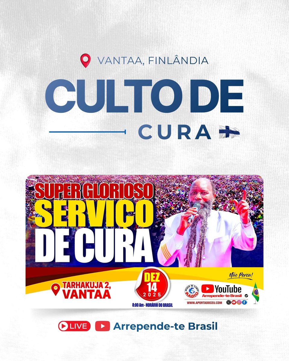 <a href="/APortaDoCeu/">Ministério de Arrependimento e Santidade</a> Este é um tempo de cura, santificação e preparação para a volta de Jesus
#HealingServiceDay
 Happening Right Now