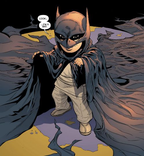 sapphirebats's tweet image. cute reminder that Bruce most likely has a photograph of three-year-old Damian wearing his suit, because he remembers it as a fond memory in Batman: The Brave and The Bold Vol.2 #2