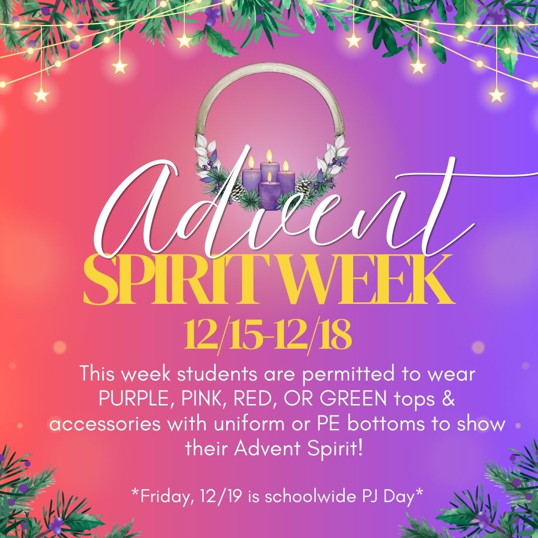❤️💚💜Advent Spirit Week is here--thank you 5th graders for persuading Ms. Lane to allow us show our spirit all week long!! ❤️💚💜#MonarchNation #SpiritWeek