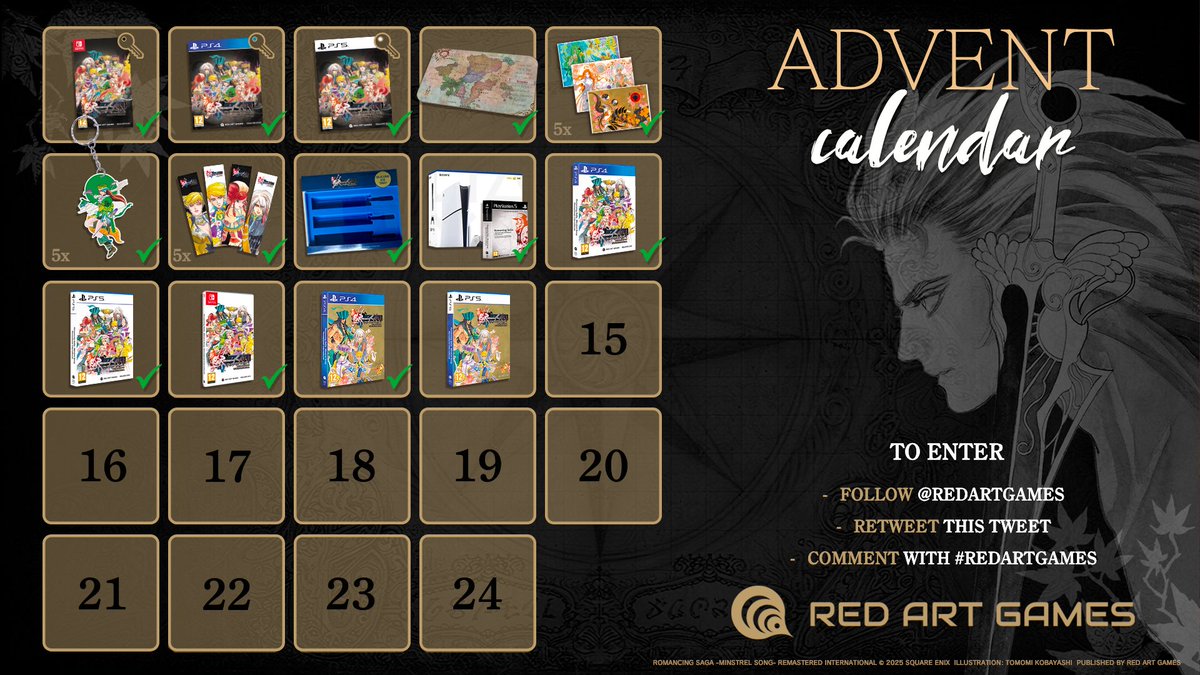 SAGA ADVENT CALENDAR 14 🎁 | The prize of today is a PS5 Deluxe Edition 😍 

➡️ To participate: RT this tweet+follow <a href="/RedArtGames/">Red Art Games</a> &amp; reply with #RedArtGames 

Winner to be announced on January 7, 2025.