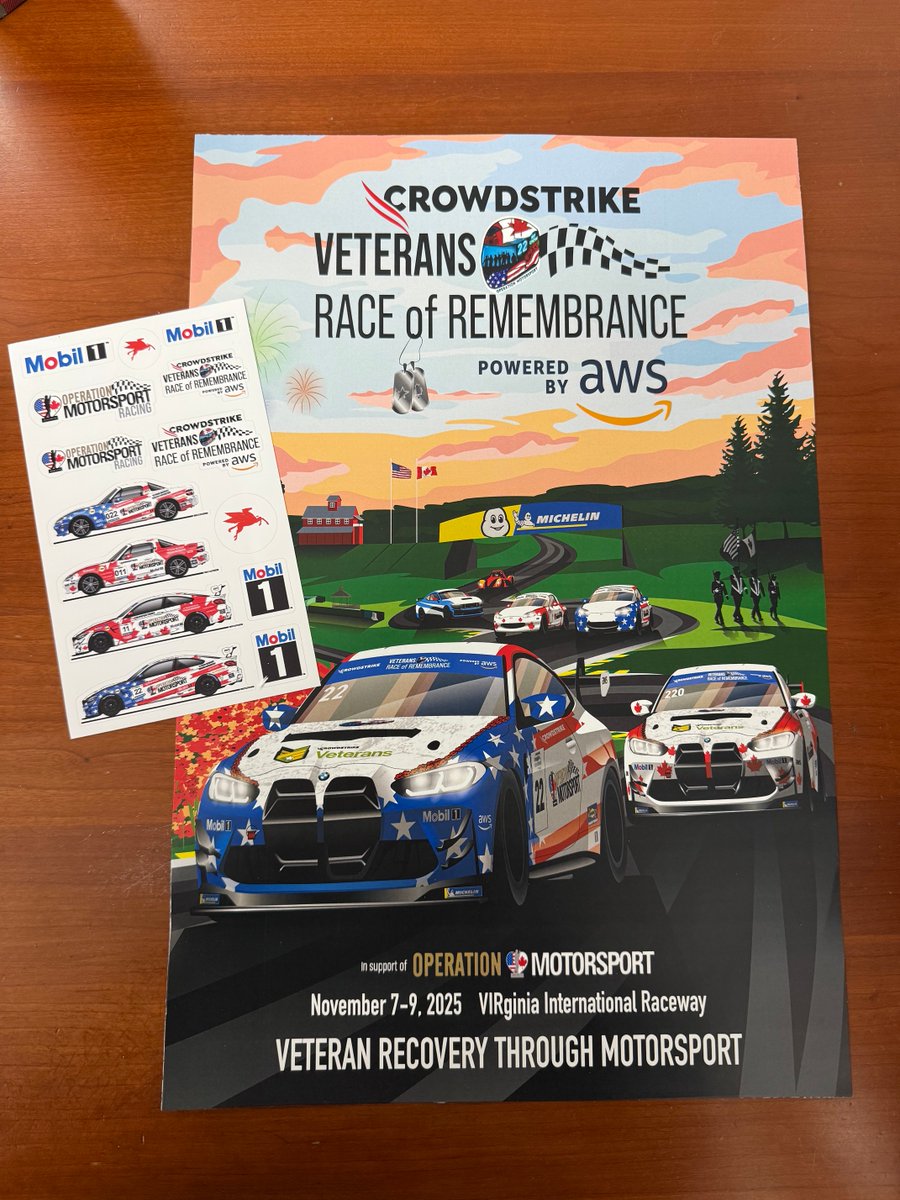 VIRNow's tweet photo. On the 1st day of VIRmas, VIR gave me, a chance to win a Veterans Race of Remembrance limited edition poster and sticker sheet. #12DaysofVIRmas

How to enter:
1. RT &amp; Like this post
2. Follow VIR

@opsmotorsport https://t.co/rxTDsHpmBE