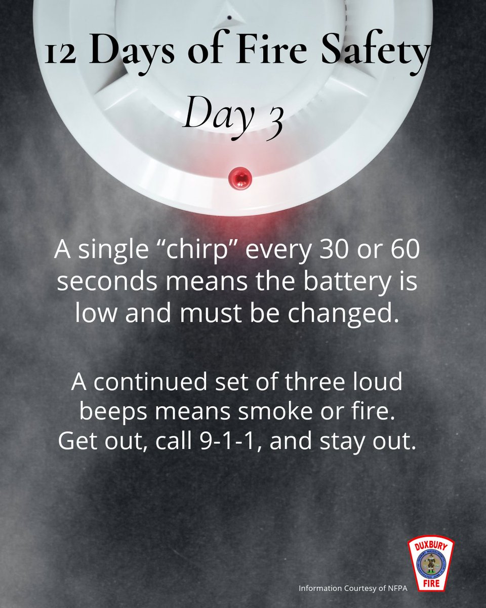 DXFD_PIO's tweet photo. Day 3: Make sure to test your smoke detectors to help keep your family and guests safe this holiday season.
#dxfd #12daysoffiresafety #smokedetectors #nfpa https://t.co/8RjtFz5TKD