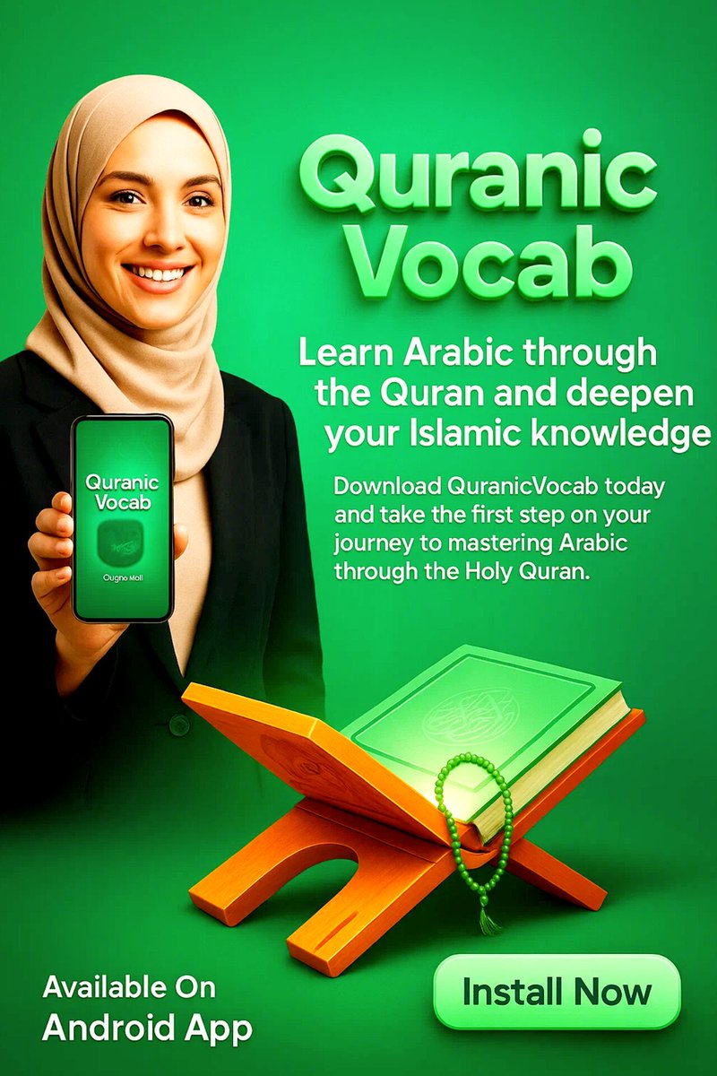 kkoly7854's tweet image. Want to understand Quranic words better? 

 Vocab makes learning Quran vocabulary simple and meaningful.

play.google.com/store/apps/det…

#QuranicVocab #LearnQuran #IslamicApp #QuranWords #MuslimLife #DailyQuran