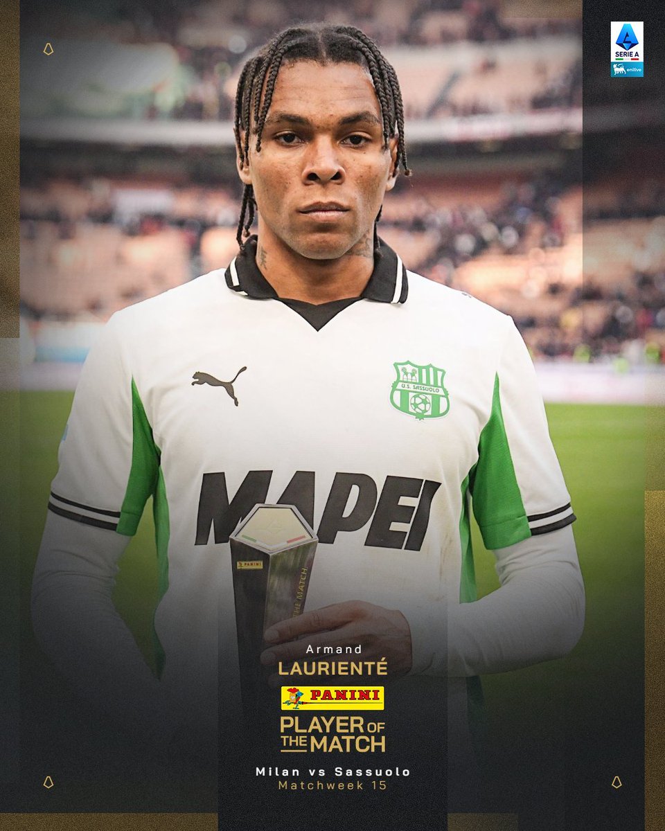 MilanXtra's tweet image. 🤡😹 | 𝐔𝐍𝐁𝐄𝐋𝐈𝐄𝐕𝐀𝐁𝐋𝐄: They even robbed Davide Bartesaghi of the Player of the Match award. 🇮🇹⭐️

What a disgrace of a league. Absolute clowns. Lauriente, who played 𝟯𝟭 𝗠𝗜𝗡𝗨𝗧𝗘𝗦 wins it. Makes sense doesn't it.

#️⃣ | #MilanSassuolo 2-2