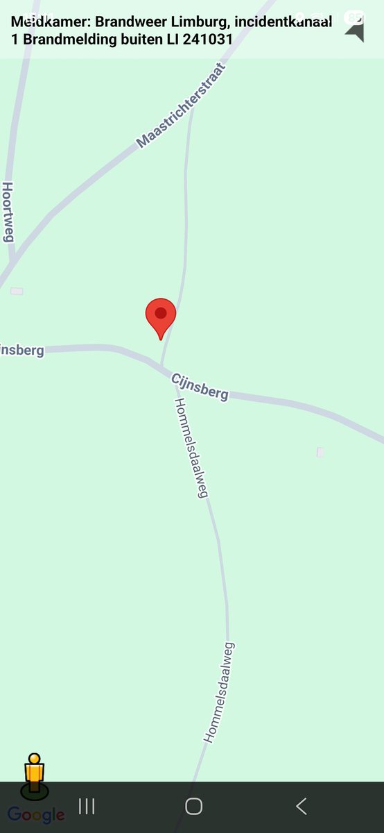 Brandmelding Berm/bosschage in Beek