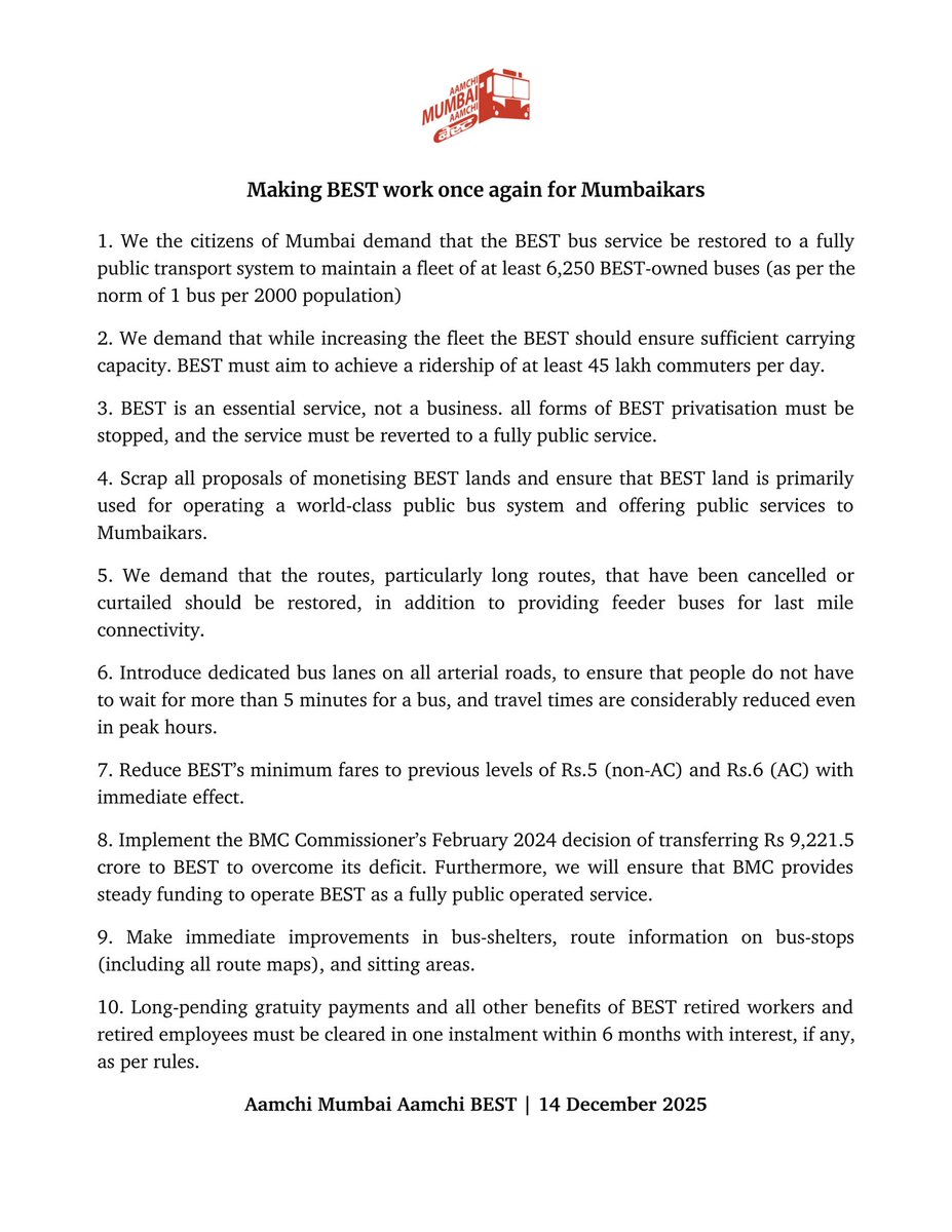 Aamchi Mumbai Aamchi BEST tweet media