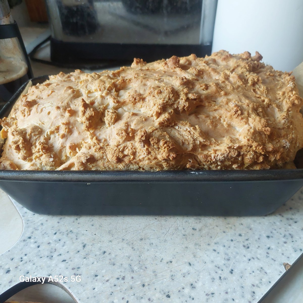 Here is the bread loaf made with Greek Yoghurt! Sounds strange but it works ! #blokedoescookery