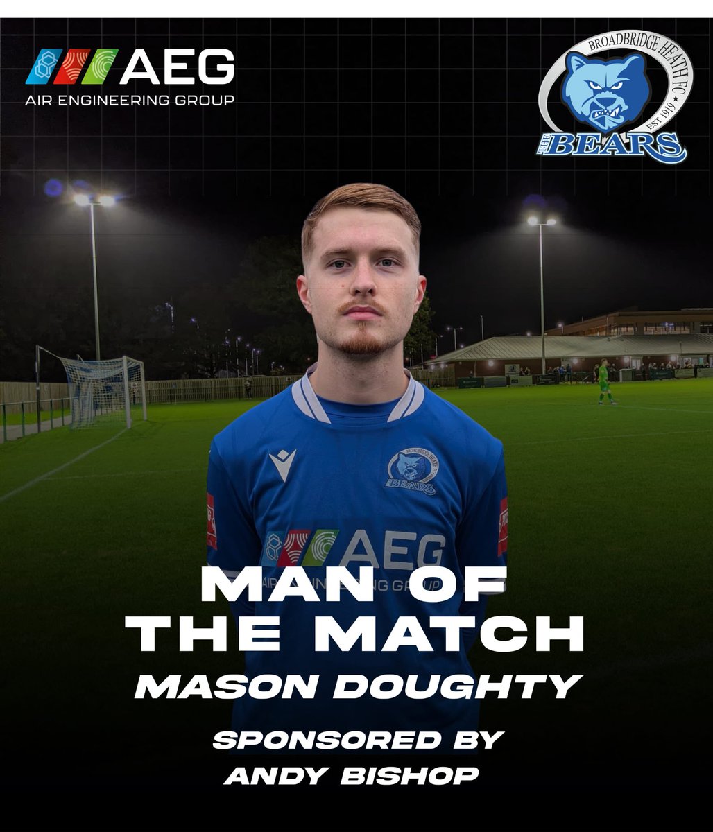 🏆 Man of the Match 🏆

Not many positives to take from yesterday’s disappointing 5-2 loss to <a href="/AshfordUnitedFC/">Ashford United FC</a>, but one would be <a href="/MasonKDoughty10/">Mason Doughty</a> 2nd goal in two games since his return to the Club.

Joint MOM yesterday <a href="/MasonKDoughty10/">Mason Doughty</a> &amp; Broadbridge our New Mascot.