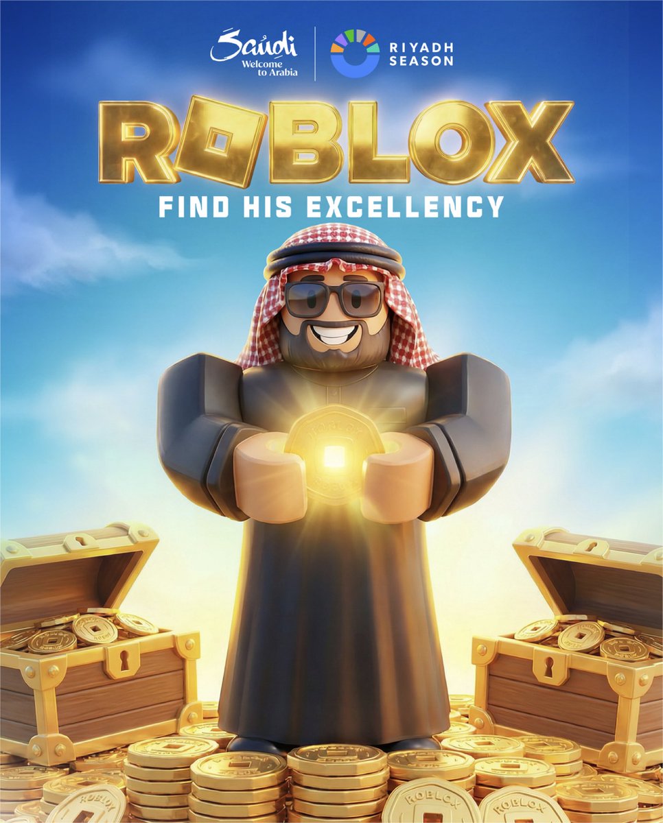 Turki_alalshikh's tweet image. I’m somewhere in Riyadh Season on Roblox 😉
Find me, earn extra points, and get closer to your Golden Ticket 🎟️🔥

Let’s see who’s paying attention 😎

Play now
roblox.com/games/10473064…

#RiyadhSeason
#BigTime