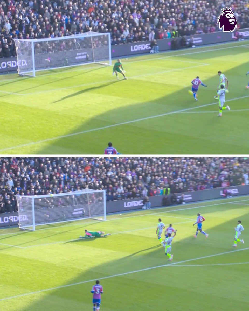 premierleague's tweet photo. A big chance for @CPFC against Man City, as Yeremy Pino's effort hits the crossbar 🤏 https://t.co/SiNmxbY6R8