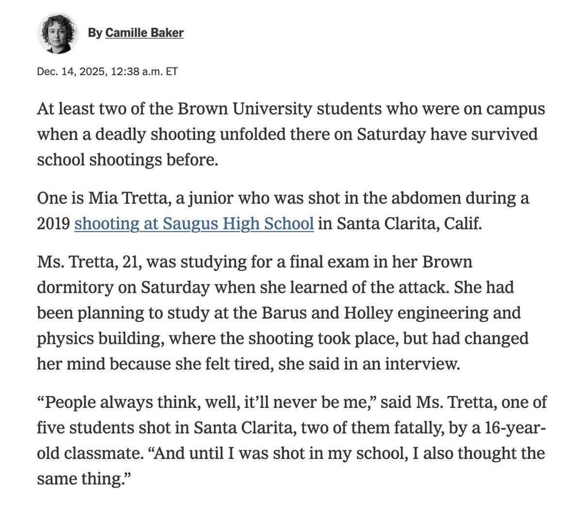samstein's tweet photo. Went to bed reading about a mass shooting here. Woke up reading about a mass shooting across the globe. Then was fed almost surreal video footage of the latter shooting as I was reading reporting on the former shooting. It's too much to process. This piece though, stood out. https://t.co/MsvWxXh7n3