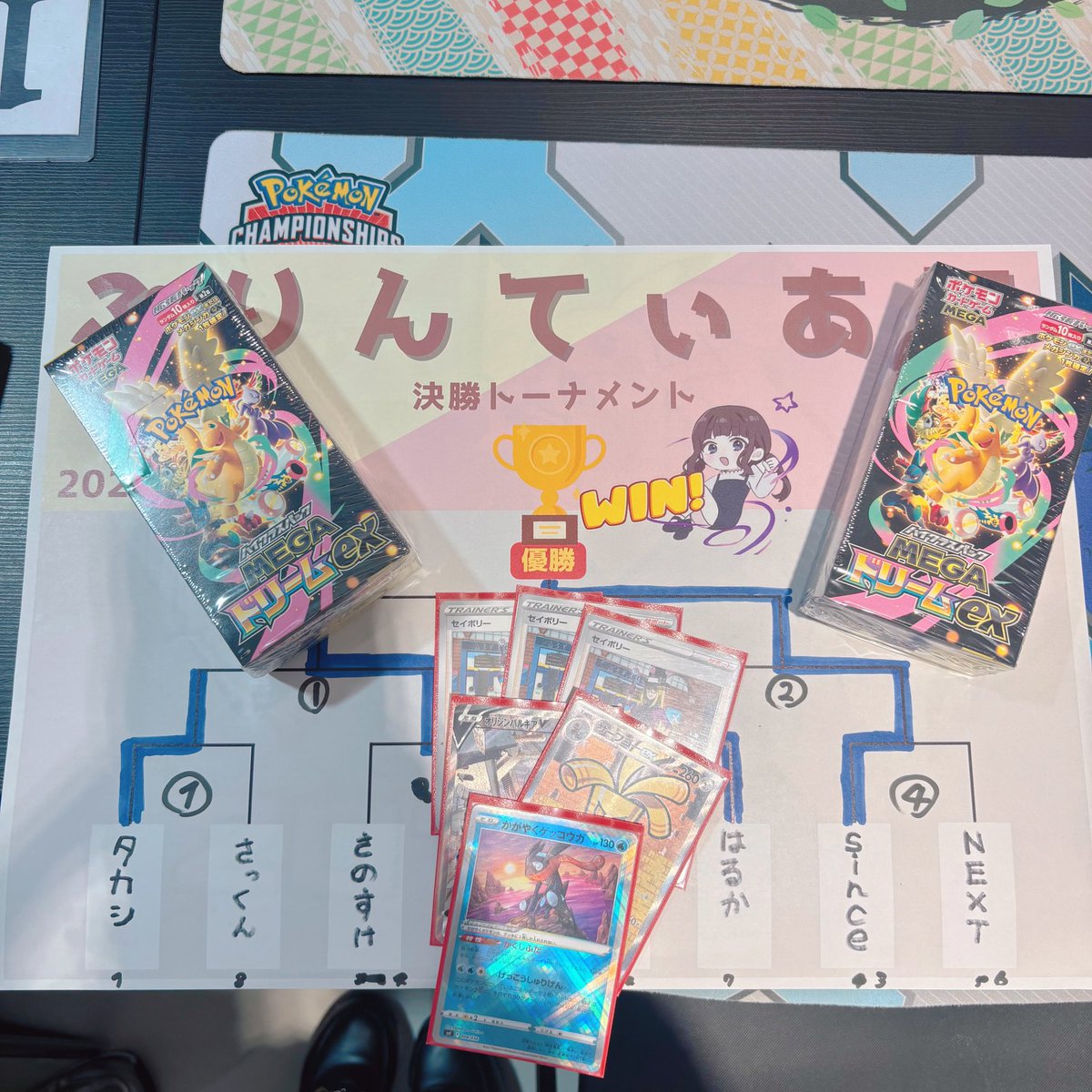 ppp_pu_rin's tweet photo. ぷりんてぃあ杯 EFGレギュレーション

56名の参加でしたありがとうございます✨️💟

🏆 1位 since さん @ なし
      2位 エイト さん @EightPTCG 
   3.4位 タカシ さん @hiroki_pcg 
               はるか さん @nagisatoaru 

です。
おめでとうございます〜₍˄·͈༝·͈˄₎ฅ˒˒ https://t.co/9KtErYD4Z2