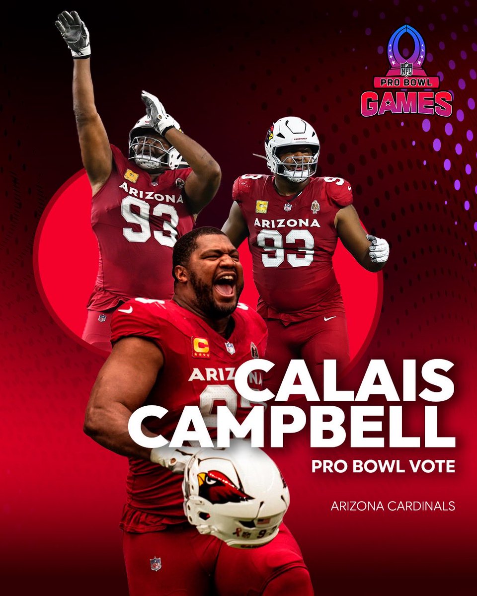 Gameday!!!!

#ProBowlVote  Calais Campbell

RT to show some love