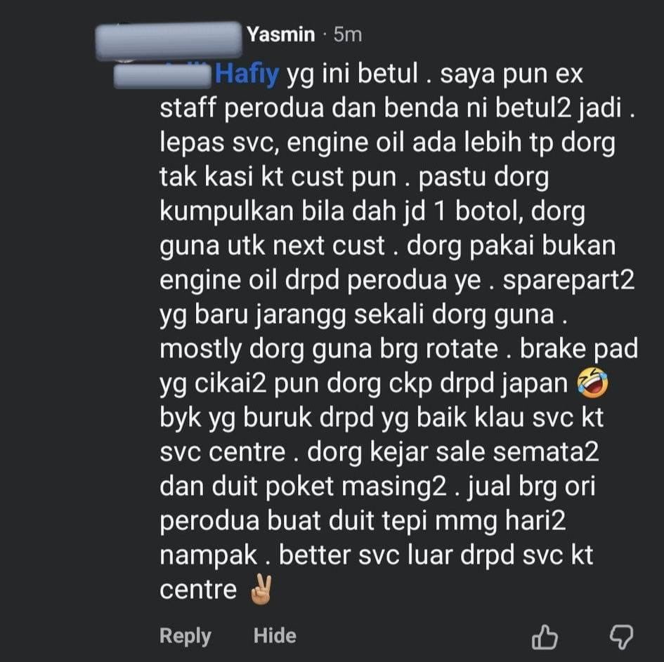 HobinJangHobin_'s tweet photo. Perkongsian daripada bekas technician pusat servis ini buat ramai mula berfikir semula tentang pengalaman servis kereta masing-masing. https://t.co/LWWg5zNRp2
