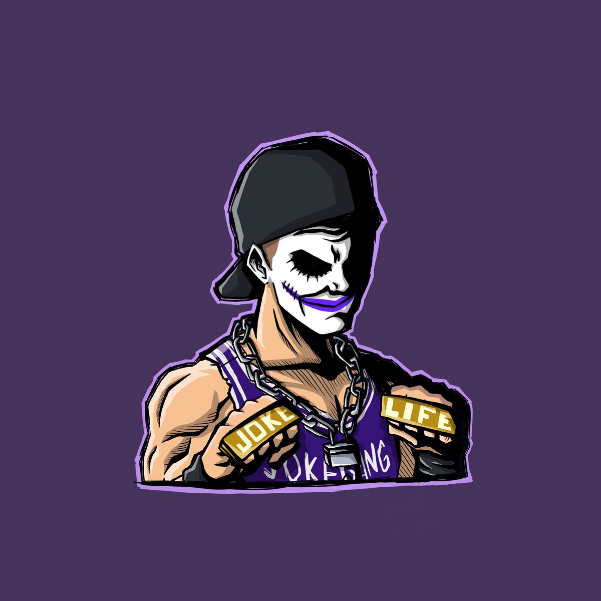 JokevipGallery's tweet photo. Special JokeVip Tribute
#ThankYouCena #JohnCenasLastMatch #JohnCena 
@JohnCena thank you 💜 https://t.co/EBaNDri3tS