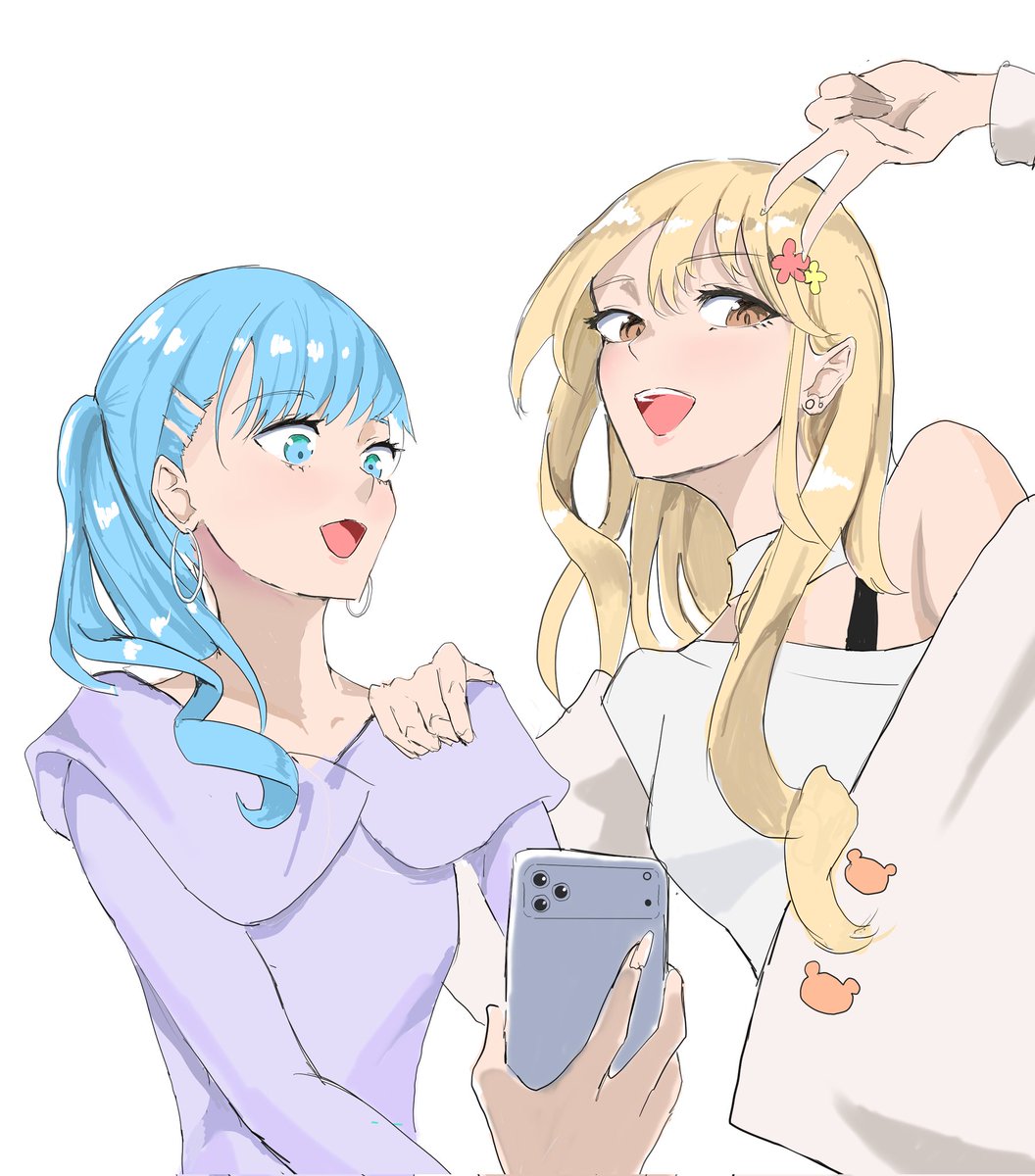 「【ギャル祭1枚目】 ロゼちゃとぐみちゃ #ろぜみてる」|藤彫力輝のイラスト