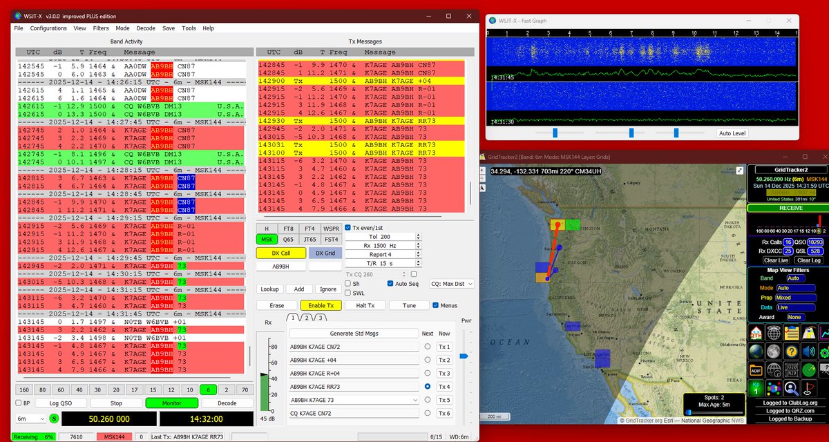 Operating during the meteor shower has been pretty slow. I have made 4 contacts. Still trying! #hamradio