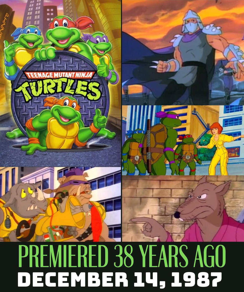 NinjaTurtleLair's tweet image. Happy anniversary to the #TMNT cartoon series! We will never forget those Saturday morning adventures! A bowl of cereal and our action figures. That’s all we needed. 
-
#TurtleLair #TMNT1987
#teenagemutantninjaturtles