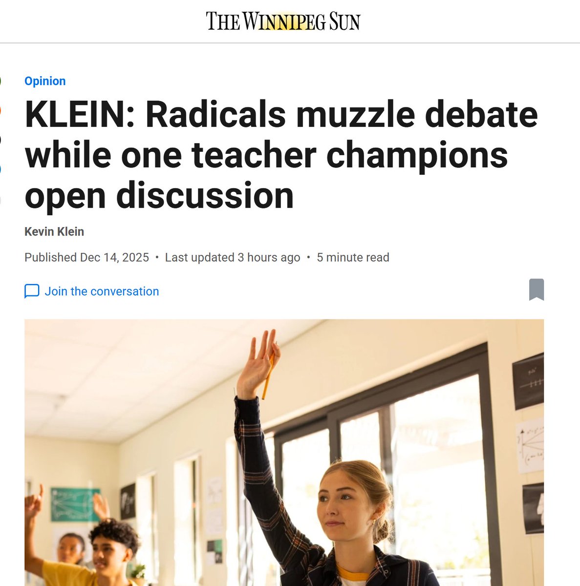 "The student passed along something else. Some classmates were nervous to voice their real opinions. They were worried about how others might react. Worried about being judged or labelled. Worried that, even if they spoke respectfully, saying the “wrong” thing could lead to