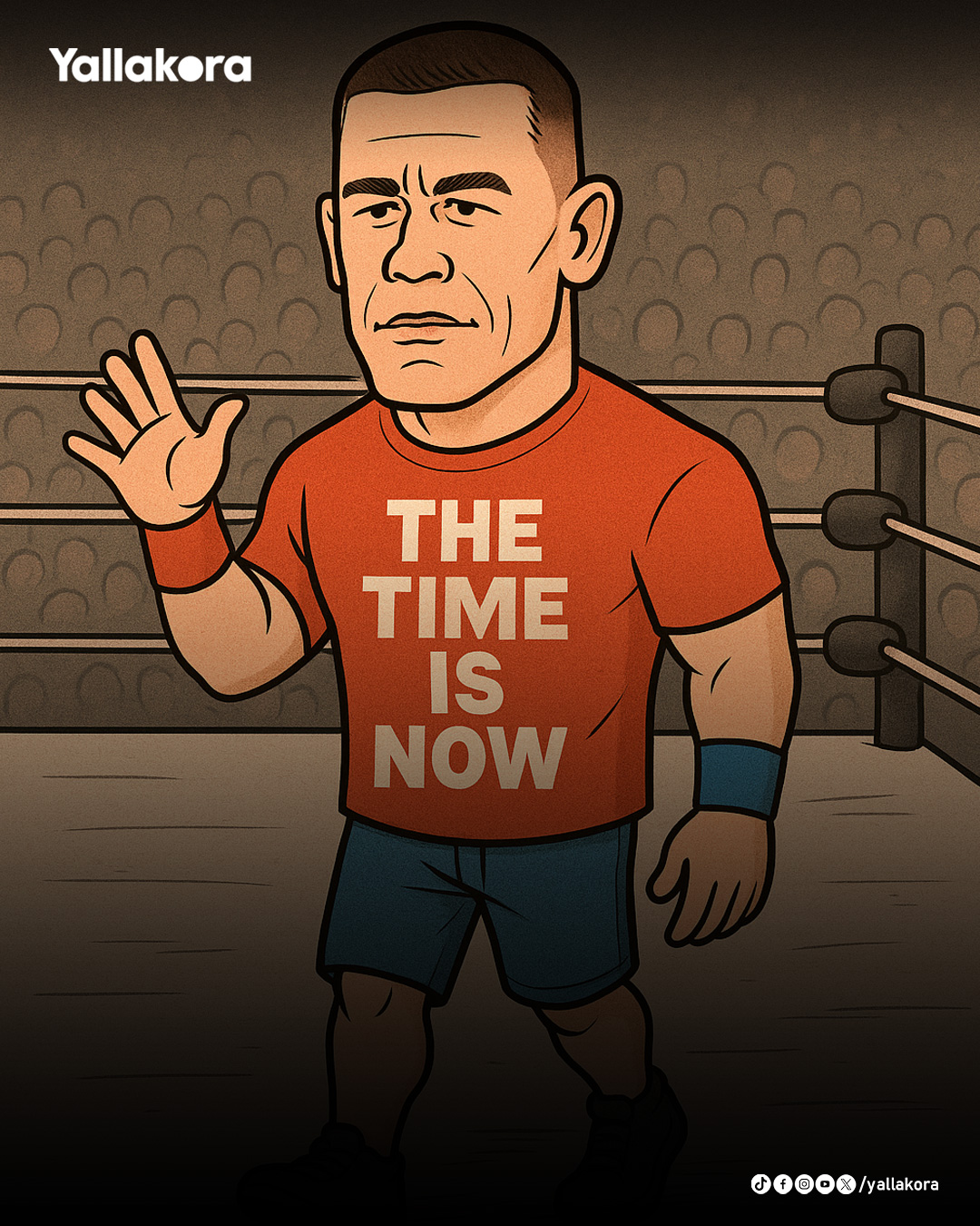 The Time Is Now ..جون سينا يودّع حلبات المصارعة. بعد مسيرة حافلة بالإنجازات، أعلن المصارع جون سينا اعتزاله المنافسات داخل الحلبة، ليطوي صفحة استثنائية في تاريخ. WWE، ويبقى اسمه حاضرًا كأحد أعظم من مرّوا في عالم المصارعة 