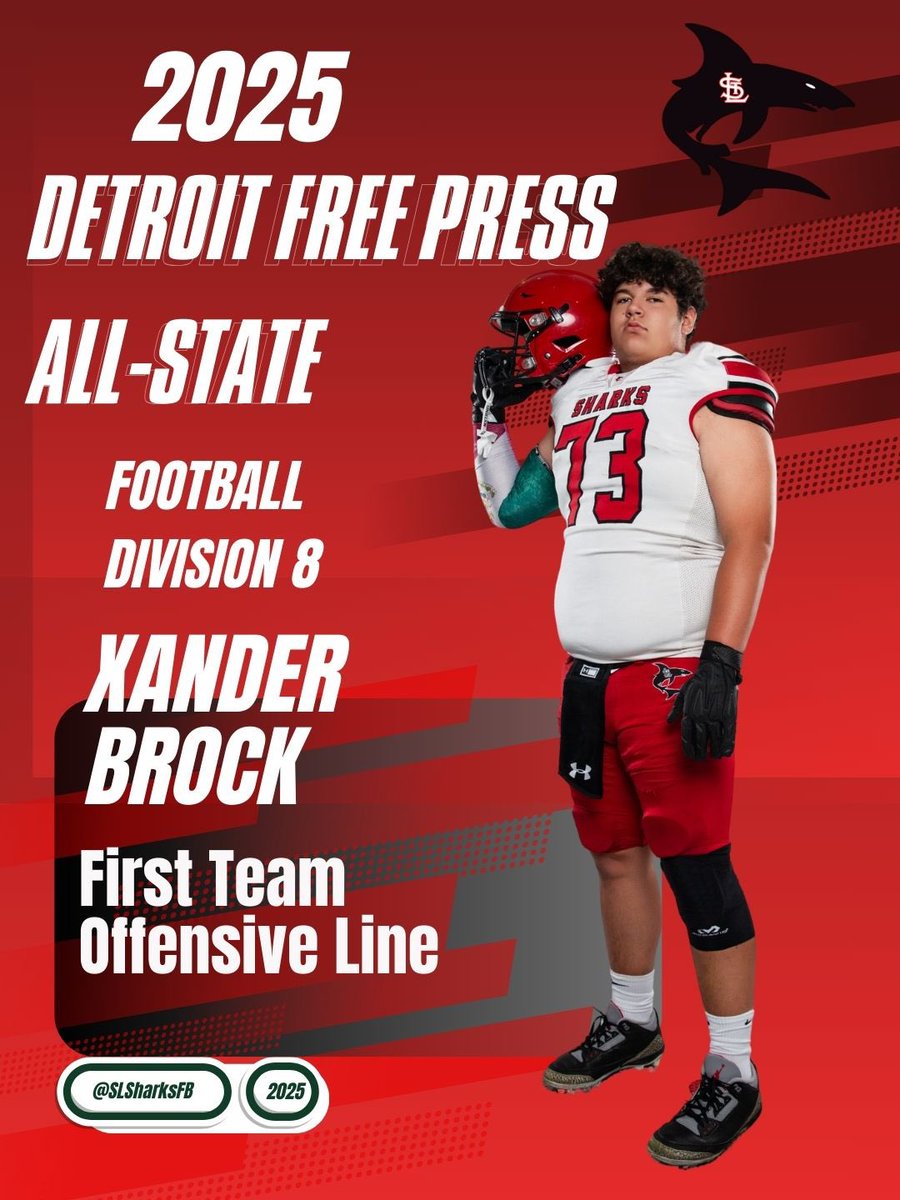 Congrats to <a href="/XanderBrock_/">Xander Brock 26’</a> on being named to the Detroit Free Press All-State Team as an Offensive Lineman. Big things on the horizon, big fella. Thank you for the recognition <a href="/freep/">Detroit Free Press</a>. <a href="/PrepRedzoneMI/">Prep Redzone Michigan</a> <a href="/MIPrepZoneMS/">MIPrepZoneMorningSun</a> <a href="/MichFBFrenzy/">Michigan Prep Frenzy</a> <a href="/MichHSsports/">Michigan HS Sports</a> <a href="/michiganhsfca/">MHSFCA</a> <a href="/TheCoachT365/">The Sport of Mind & Performance Consulting</a>